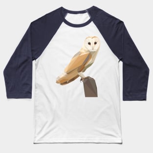 Geometric Barn Owl Baseball T-Shirt